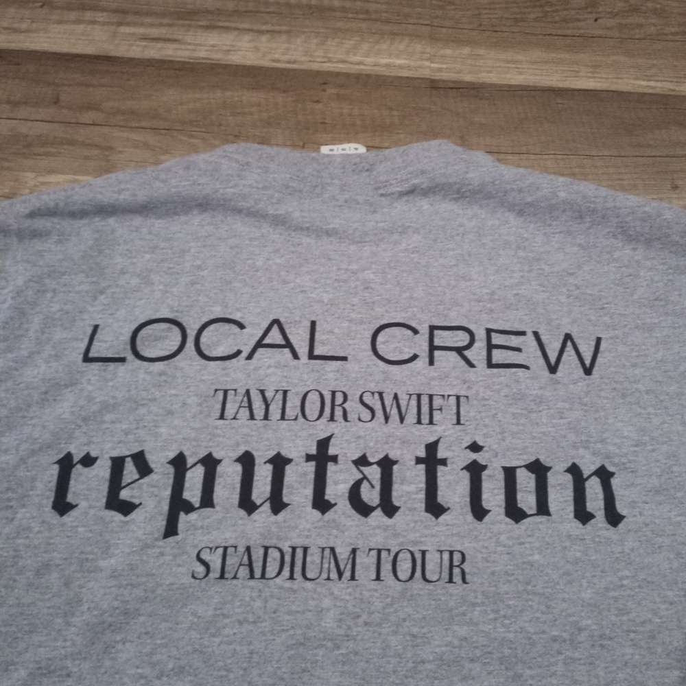 Unisex backstage local crew tour t-shirt.